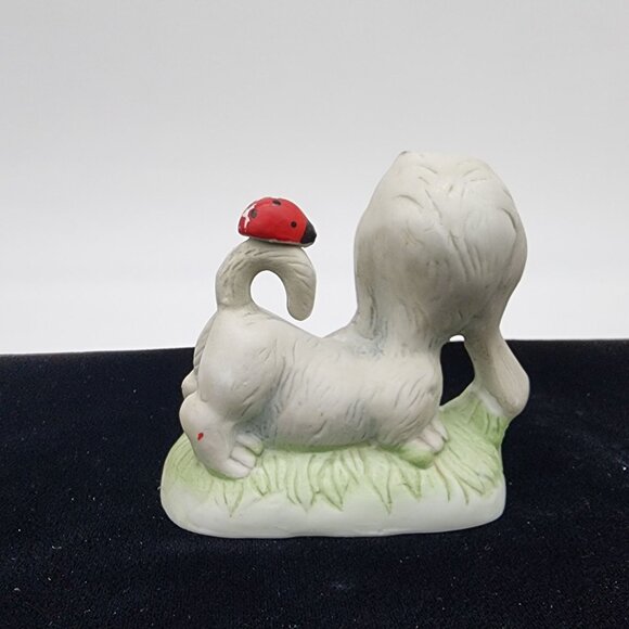 Lefton Dog Figure With Ladybug on Tail Kitschy Figurine Vintage MCM 3.5" High - Picture 4 of 8